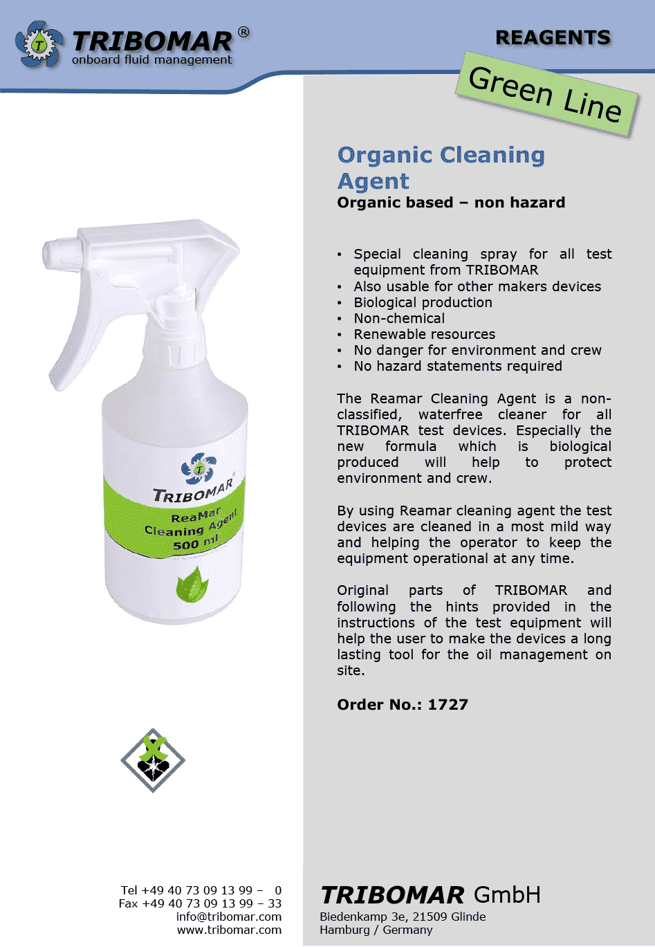 1727 Organic Cleaning Agent 04-2021